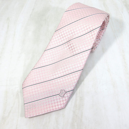 LOUIS VUITTON | ルイ・ヴィトン クラヴァット・エク 8CM / ダミエ・パターン ピンストライプ ネクタイ M78760 ローズペール(ピンク系)【三重本店】