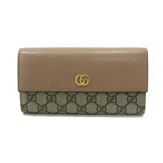 GUCCI | グッチ ダブルG コンチネンタルウォレット 二つ折り 長財布 456116 ベージュ【三重本店】