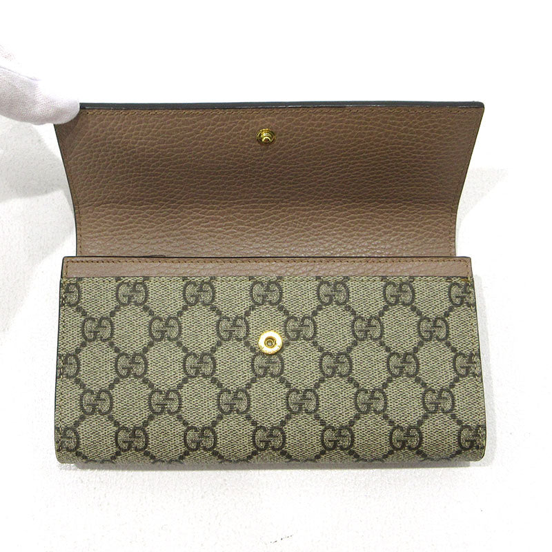 GUCCI | グッチ ダブルG コンチネンタルウォレット 二つ折り 長財布 456116 ベージュ【三重本店】