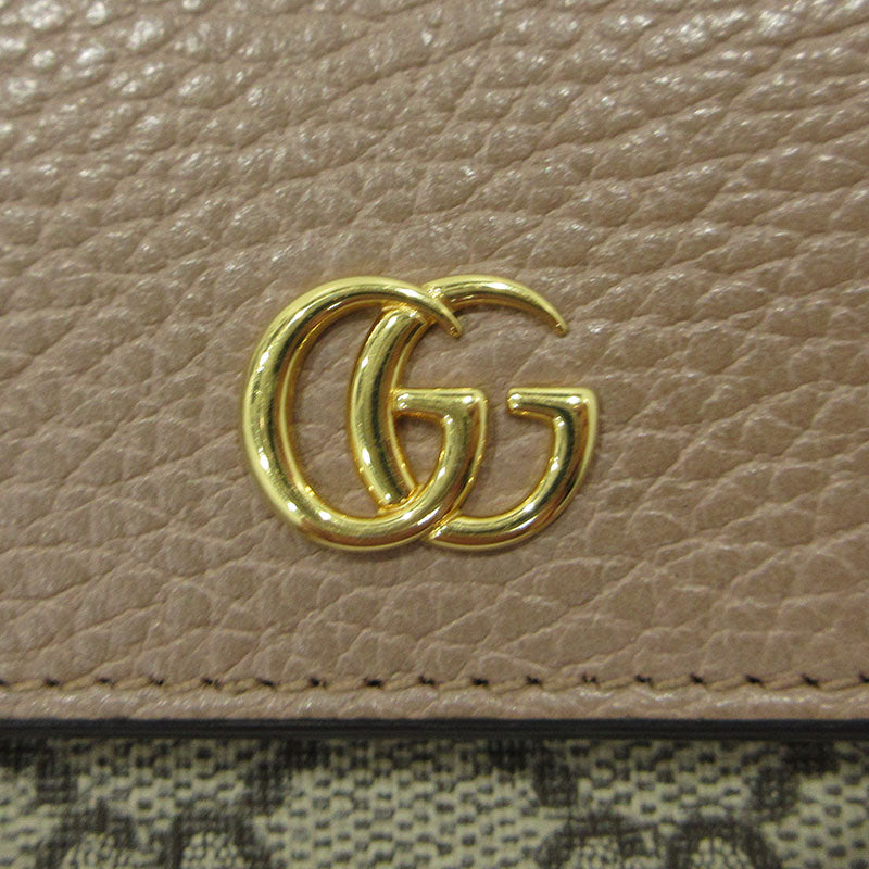 GUCCI | グッチ ダブルG コンチネンタルウォレット 二つ折り 長財布 456116 ベージュ【三重本店】