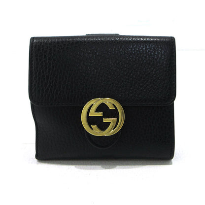 GUCCI | グッチ インターロッキングG 二つ折り財布 598167 ブラック【三重本店】