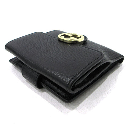 GUCCI | グッチ インターロッキングG 二つ折り財布 598167 ブラック【三重本店】