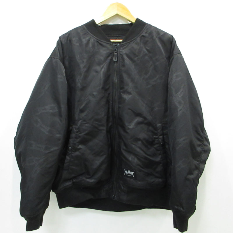 X-LARGE | エクストララージ CRAWLING DEATH CHAIN BOMBER JACKET ミリタリーコート 101241021017 ブラック サイズ：XL【三重本店】