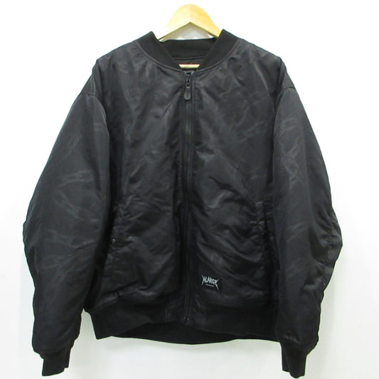 X-LARGE | エクストララージ CRAWLING DEATH CHAIN BOMBER JACKET ミリタリーコート 101241021017 ブラック サイズ：XL【三重本店】