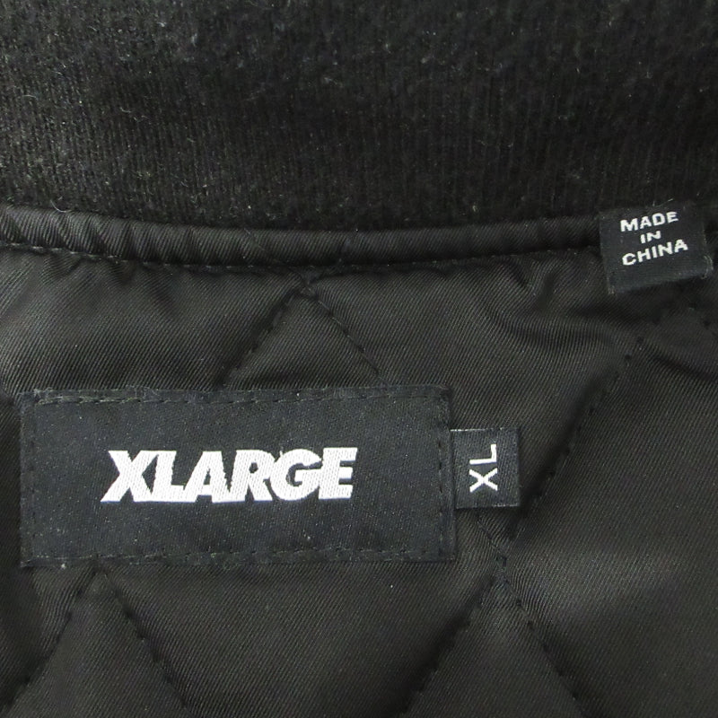 X-LARGE | エクストララージ CRAWLING DEATH CHAIN BOMBER JACKET ミリタリーコート 101241021017 ブラック サイズ：XL【三重本店】