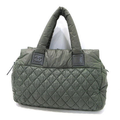 CHANEL | シャネル ナイロンキルティング コココクーン トートバッグ A48620 カーキ【三重本店】
