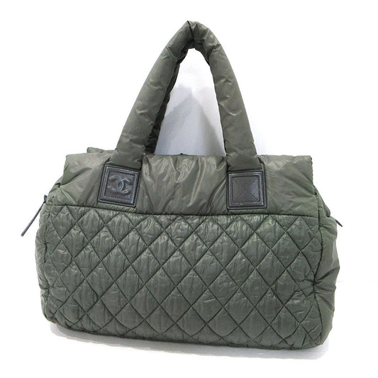 CHANEL | シャネル ナイロンキルティング コココクーン トートバッグ A48620 カーキ【三重本店】