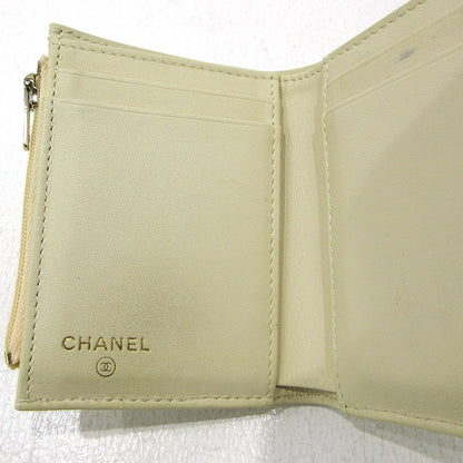 CHANEL | シャネル キャビアスキン 三つ折り財布 ベージュ【三重本店】