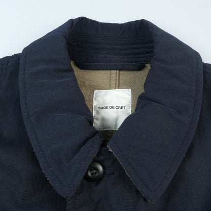 【中古】sage de cret | サージュデクレ NYLON CHINO CLOTH MILITARY JACKET ミリタリージャケット ネイビー サイズ：M