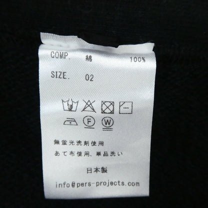 【中古】PERS PROJECTS | パースプロジェクト MASON AFTER PARKA LILAC パーカー ブラック サイズ：2