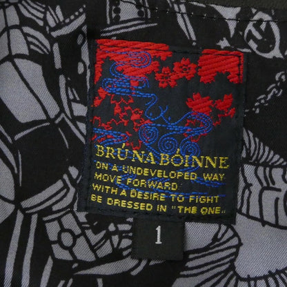 【中古】BRU NA BOINNE | ブルーナボイン アランジャケット レザー 5080 ブラック サイズ：1