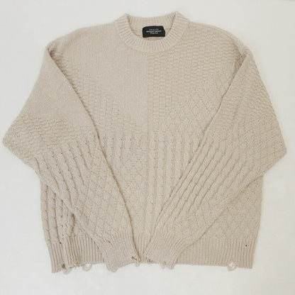 【中古】UNUSED | アンユーズド DAMAGED KNIT ニット US2325 ベージュ サイズ：1