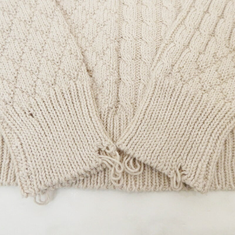 【中古】UNUSED | アンユーズド DAMAGED KNIT ニット US2325 ベージュ サイズ：1