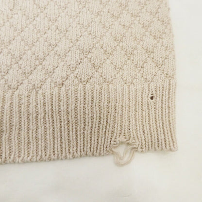 【中古】UNUSED | アンユーズド DAMAGED KNIT ニット US2325 ベージュ サイズ：1