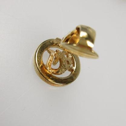【中古】Christian Dior | クリスチャンディオール サークルロゴ イヤリング