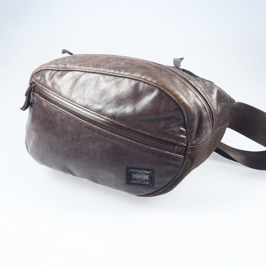 【中古】PORTER | ポーター ZOOM ウエストバッグ 107-04896 ブラウン