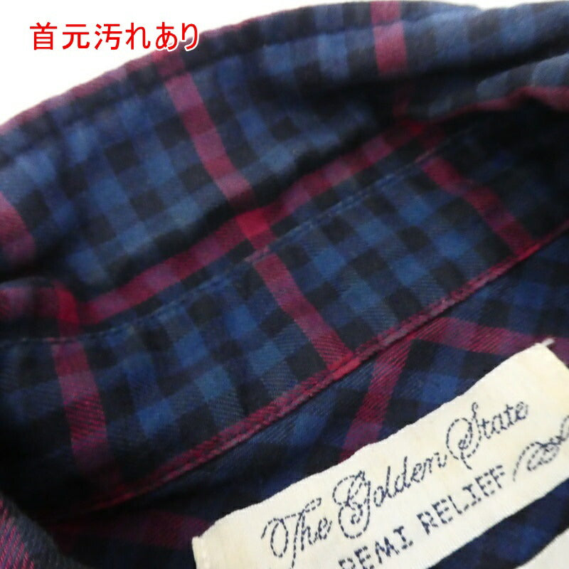 【中古】REMI RELIEF | レミレリーフ フラワースタッズチェックシャツ 長袖シャツ サイズ：M