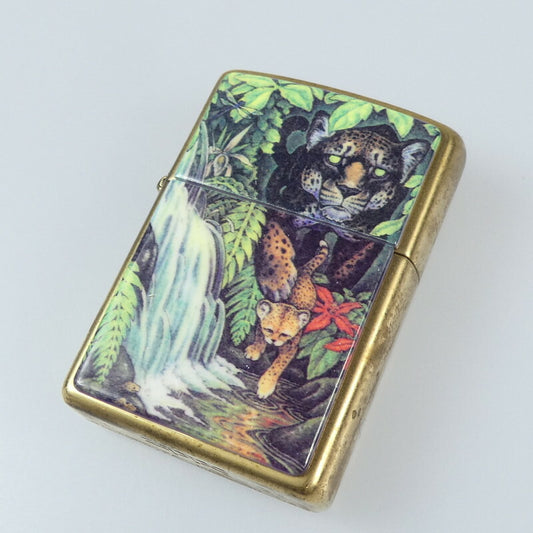 【中古】ZIPPO | ジッポ MYSTERIES OF THE FOREST ライター ゴールド