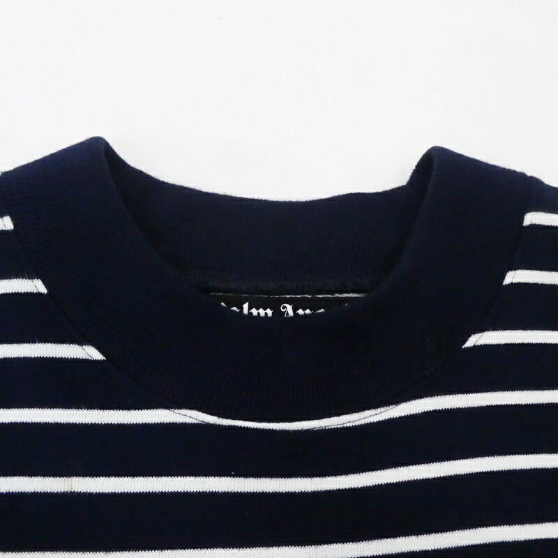 【中古】Palm Angels | パームエンジェルス BEAR STRIPES TERRY EMBROIDERY SWEATER スウェット PMBA064S22FLE001 ネイビー サイズ：M