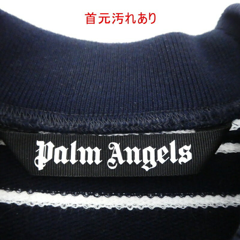 【中古】Palm Angels | パームエンジェルス BEAR STRIPES TERRY EMBROIDERY SWEATER スウェット PMBA064S22FLE001 ネイビー サイズ：M