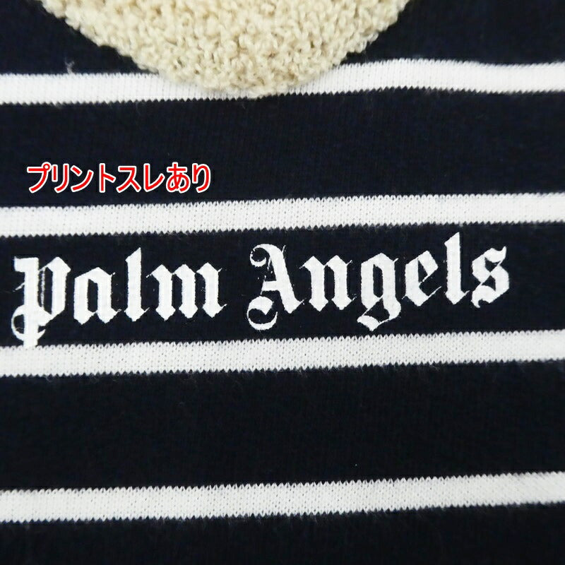 【中古】Palm Angels | パームエンジェルス BEAR STRIPES TERRY EMBROIDERY SWEATER スウェット PMBA064S22FLE001 ネイビー サイズ：M