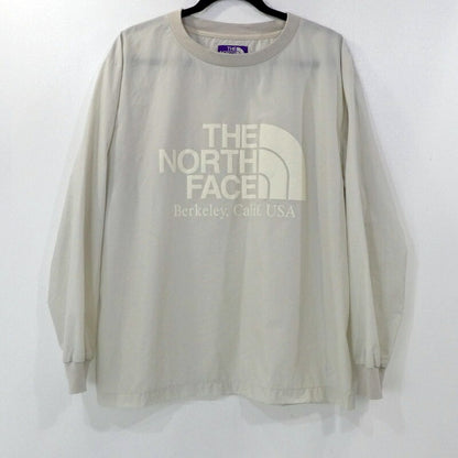 【中古】THE NORTH FACE PURPLE LABEL | ザノースフェイスパープルレーベル L/S Logo Woven Tee 長袖Ｔシャツ NP2119N グレー サイズ：M