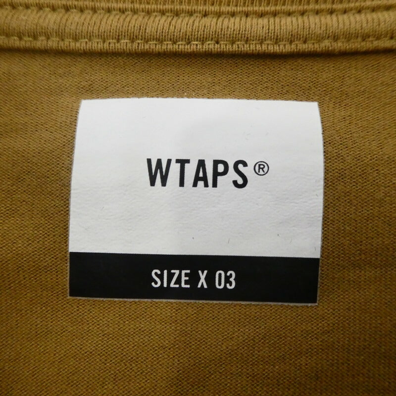 【中古】W)TAPS | ダブルタップス WTVUA?SCREEN?LS?TEE 長袖Ｔシャツ 212PCDT-LT03S ブラウン サイズ：3