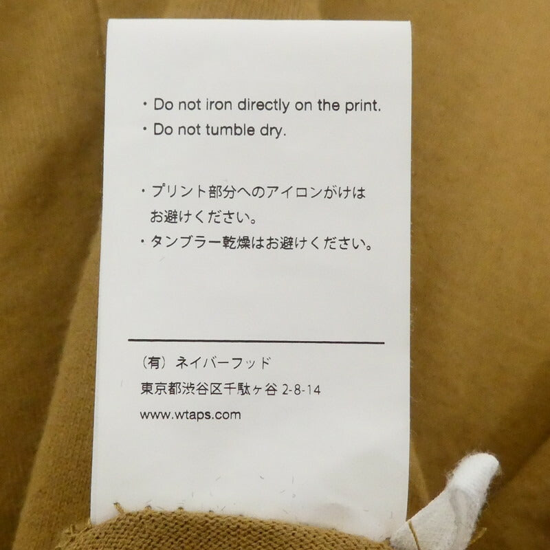 【中古】W)TAPS | ダブルタップス WTVUA?SCREEN?LS?TEE 長袖Ｔシャツ 212PCDT-LT03S ブラウン サイズ：3