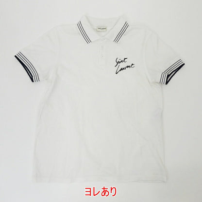 【中古】SAINT LAURENT | サンローラン シグネチャー ポロシャツ 483417 ホワイト サイズ：XS