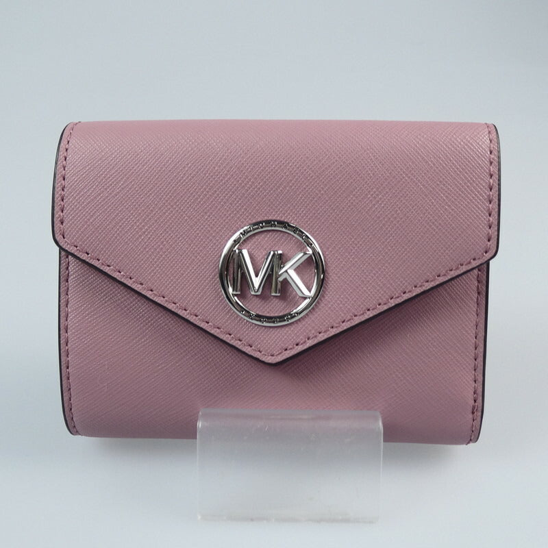 【中古】Michael Kors | マイケルコース GREENWICH エンベロープ トライフォールド 三つ折り財布 32S2SNME6L ピンク
