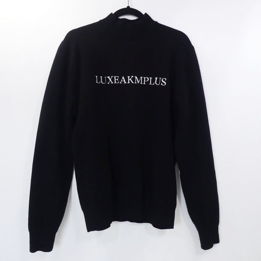 【中古】AKM(志風音) | エーケーエムシフォン LOGO HIGH NECK KNIT スウェット LAK-22001-BK90 ブラック サイズ：XL