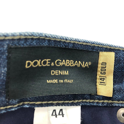 【中古】DOLCE & GABBANA | ドルチェアンドガッバーナ クラッシュ加工デニムパンツ デニムパンツ 2016S/S 44 ネイビー