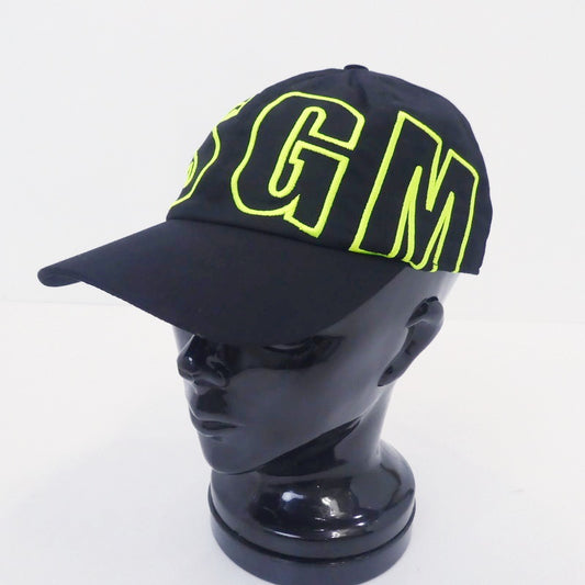 【中古】MSGM | エムエスジーエム MSGMロゴ刺繍 キャップ ブラック