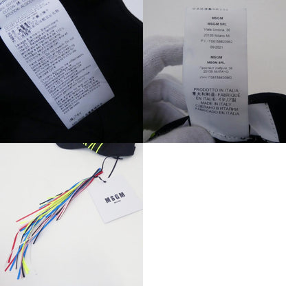 【中古】MSGM | エムエスジーエム MSGMロゴ刺繍 キャップ ブラック