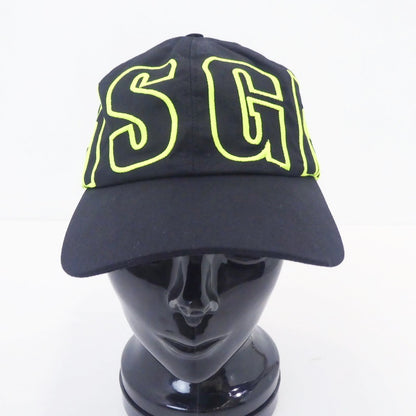 【中古】MSGM | エムエスジーエム MSGMロゴ刺繍 キャップ ブラック