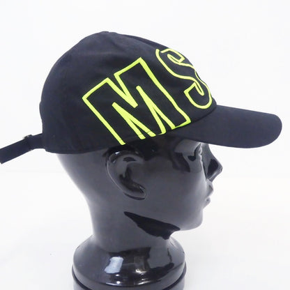【中古】MSGM | エムエスジーエム MSGMロゴ刺繍 キャップ ブラック