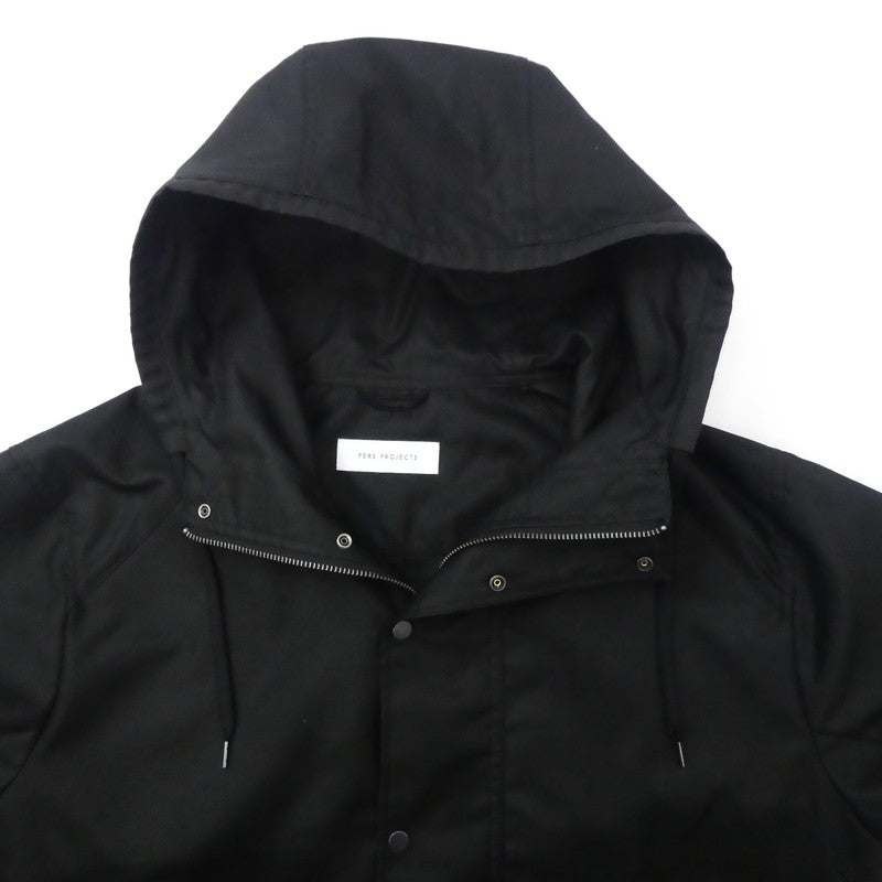 【中古】PERS PROJECTS | パースプロジェクト LUCAS HOOD BLOUSON マウンテンパーカー 23SP-17121 ブラック サイズ：2
