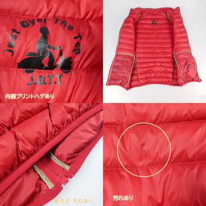 【中古】 ダウンベスト レッド