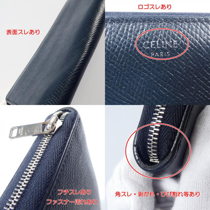 【中古】CELINE | セリーヌ ラージジップウォレット 長財布 10B553BEL