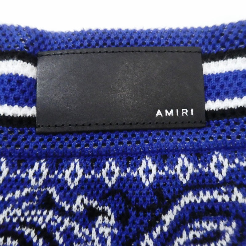【中古】AMIRI | アミリ Bandana B-Ball ジャカード パンツ ネイビー サイズ：M