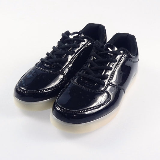 【中古】 BLACK LAMINATED POP スニーカー US8.5(26.5cm程度) ブラック