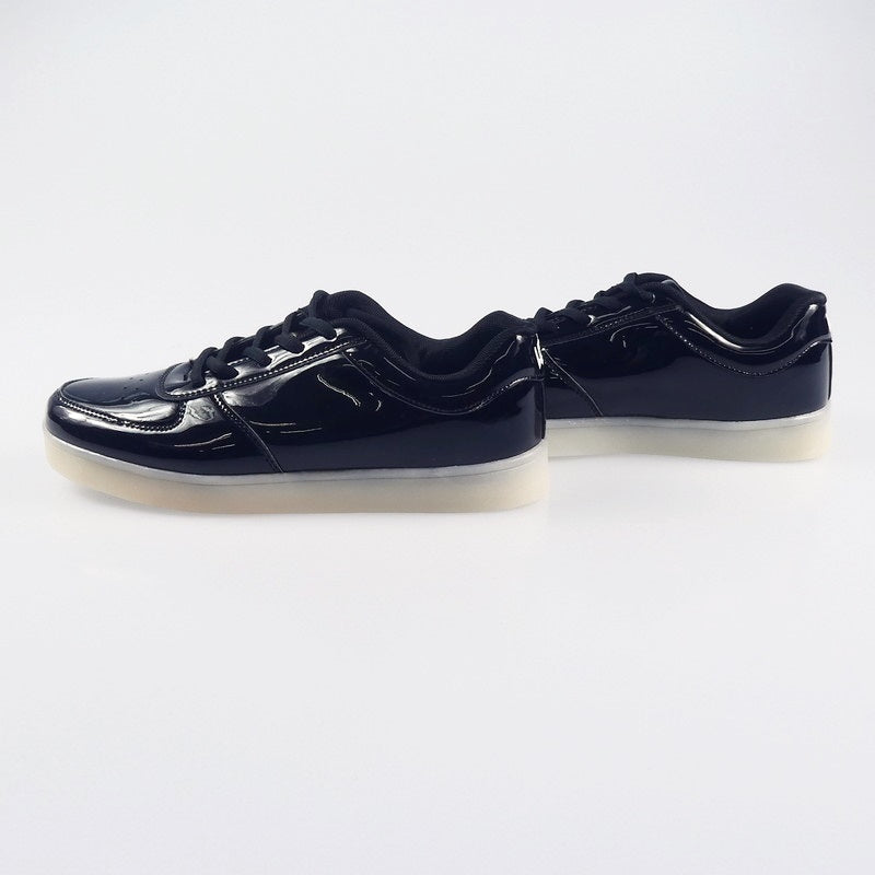 【中古】 BLACK LAMINATED POP スニーカー US8.5(26.5cm程度) ブラック