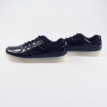 【中古】 BLACK LAMINATED POP スニーカー US8.5(26.5cm程度) ブラック