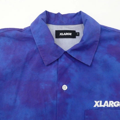 【中古】X-LARGE | エクストララージ S/S YUYUHAKUSHO OPEN COLLAR SHIRT 半袖シャツ 01192412-1906 ×幽遊白書 年式:2019S/S ブルー サイズ：S