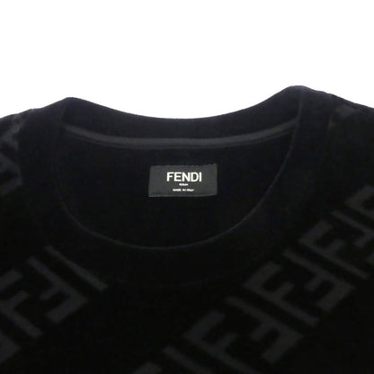 【中古】FENDI | フェンディ ブラックピケFFロゴ 半袖Ｔシャツ FY0936 AHCA ブラック サイズ：S