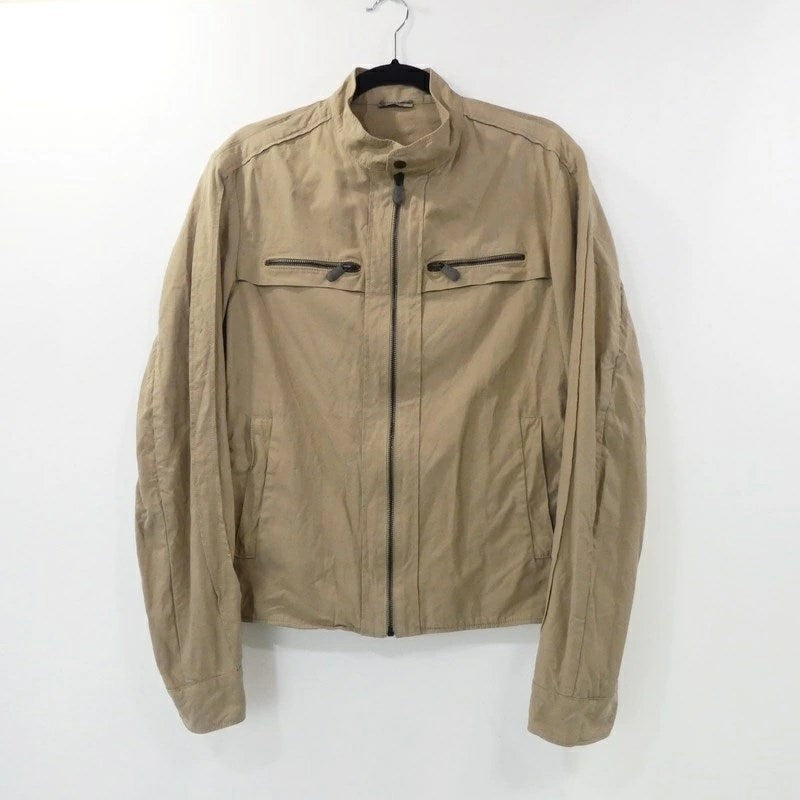【中古】BOTTEGA VENETA | ボッテガヴェネタ DAKAR PAPER COTTON GABARDINE BLOUSON ブルゾン 285990/VU890 年式:2012S/S 国内正規品 ベージュ サイズ：48