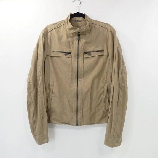 【中古】BOTTEGA VENETA | ボッテガヴェネタ DAKAR PAPER COTTON GABARDINE BLOUSON ブルゾン 285990/VU890 年式:2012S/S 国内正規品 ベージュ サイズ：48