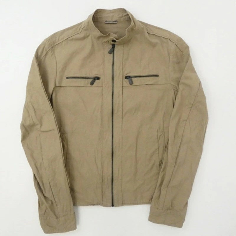 【中古】BOTTEGA VENETA | ボッテガヴェネタ DAKAR PAPER COTTON GABARDINE BLOUSON ブルゾン 285990/VU890 年式:2012S/S 国内正規品 ベージュ サイズ：48