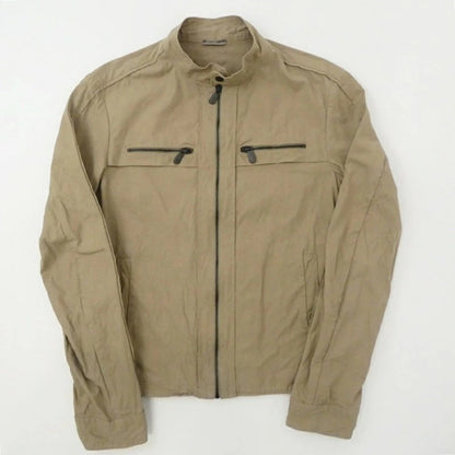 【中古】BOTTEGA VENETA | ボッテガヴェネタ DAKAR PAPER COTTON GABARDINE BLOUSON ブルゾン 285990/VU890 年式:2012S/S 国内正規品 ベージュ サイズ：48