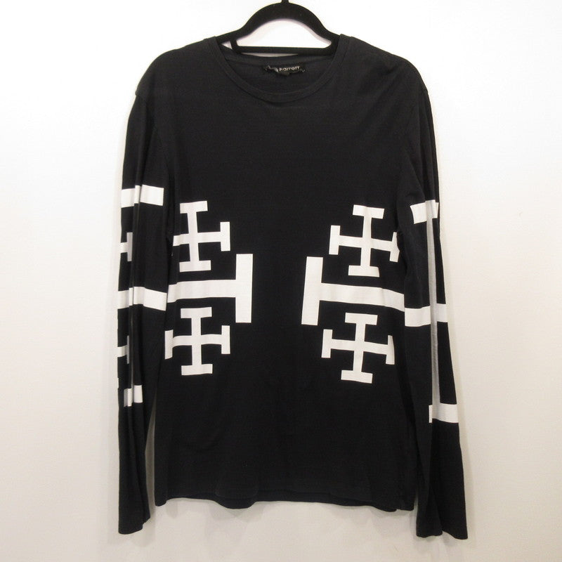 [Used] NEIL BARRETT | Neil Barrett Geometric Long Sleeve T-Shirt PBJT439A H526S Parallel Import Navy Size: M